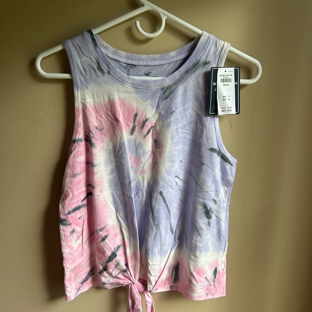 Hollister Tie-Dye Sleeveless Top - Pink and Purple